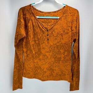 Shyanne Long Sleeve Burnout Henley Top Women’s Medium
